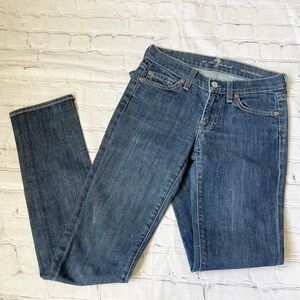 7 For All Mankind Dark Wash Roxanne Skinny Jeans